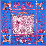 faux silk twill square scarf, view 6 - MRSLM