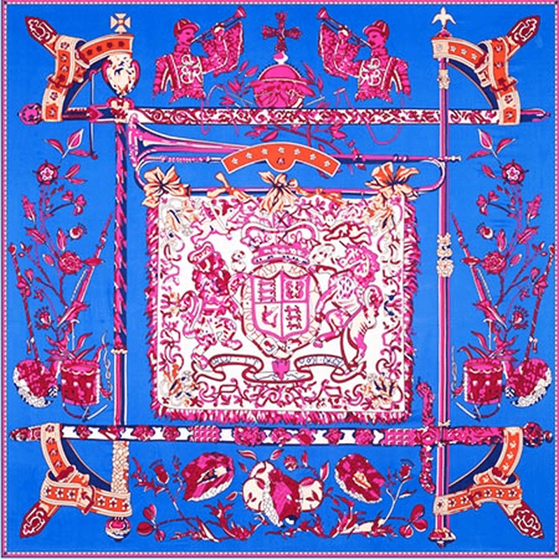 faux silk twill square scarf, view 6 - MRSLM