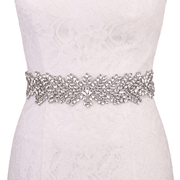 rhinestone bridal belt with bow, view 16 - MRSLM