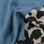 leopard print cotton linen scarf, view 4 - MRSLM