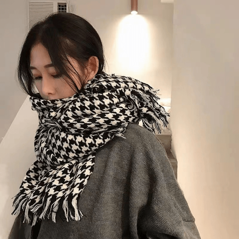 Imitated Wool All-Match Double-Sided Autumn and Winter Thickened Warm Scarf - MRSLM