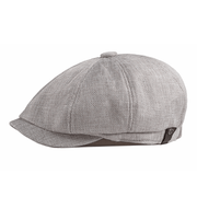 Linen newsboy octagonal cap, view 6 - MRSLM
