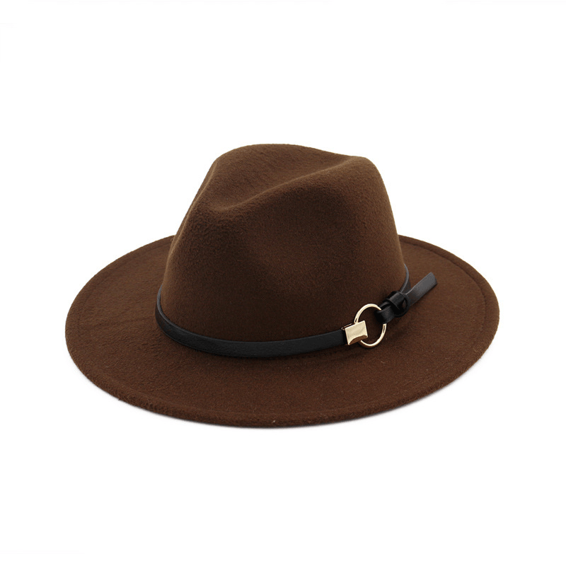 Wool felt jazz hat with belt, view 15 - MRSLM