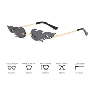 Flame narrow frame sunglasses, view 3 - MRSLM