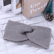 wide cross knitted bowknot headband, view 11 - MRSLM