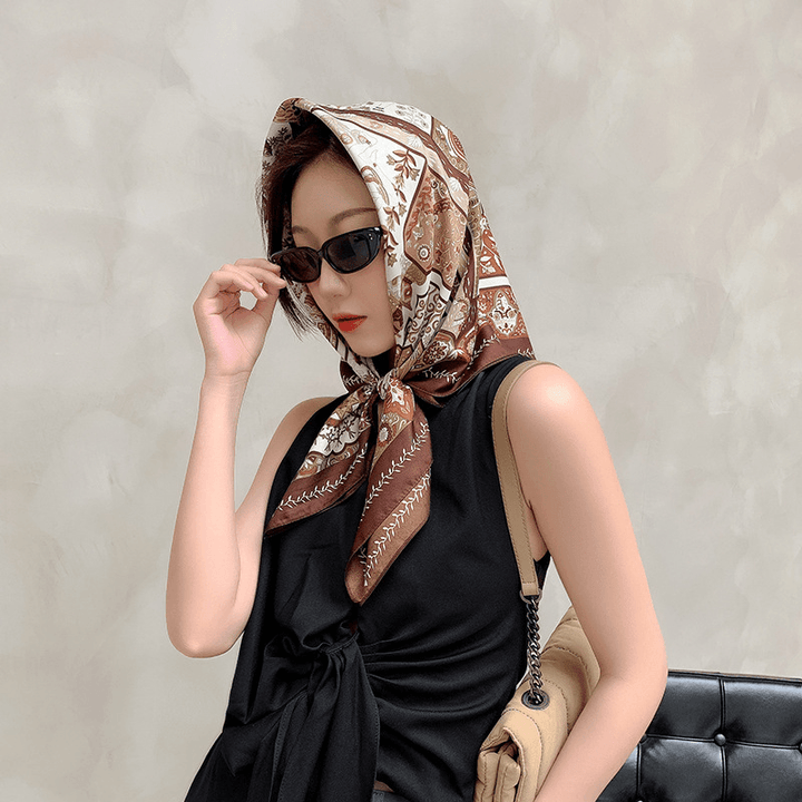 Retro Women'S Simple All-Match Western Fashion Temperament Twill Scarf - MRSLM