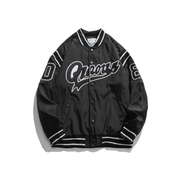 retro color block baseball jacket, view 3 - MRSLM