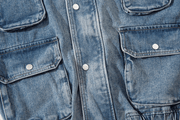 oversized hooded denim jacket, view 3 - MRSLM