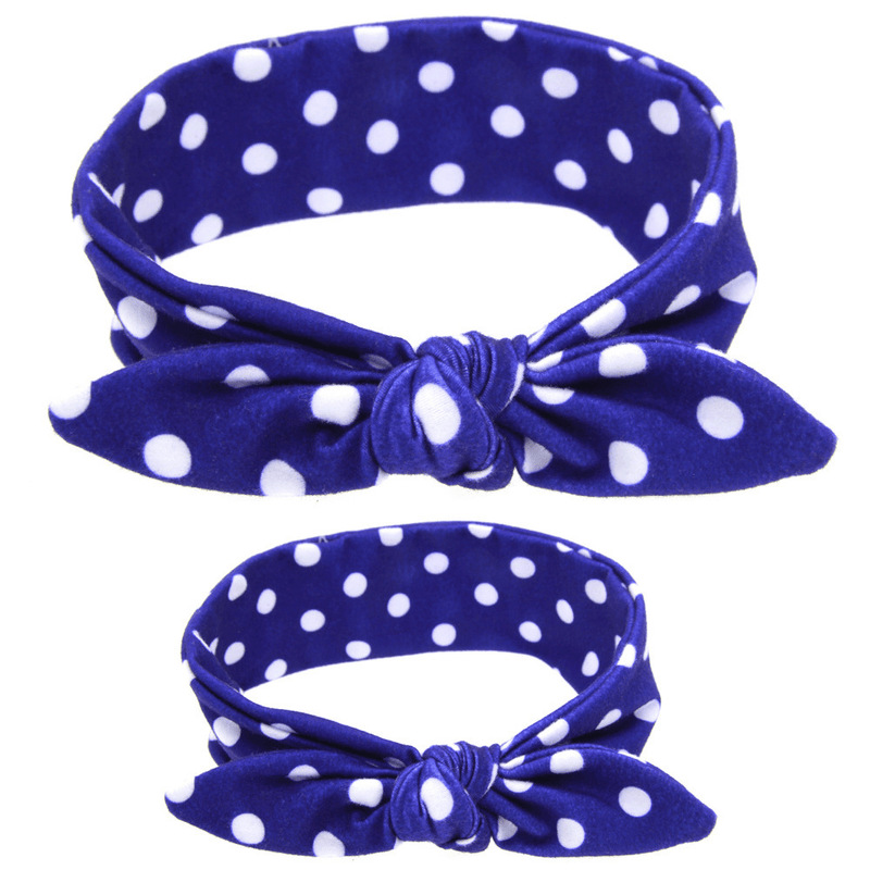 printed rabbit ear parent-child headband, view 4 - MRSLM