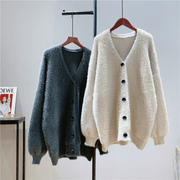 women's knitted poncho sweater coat, view 6 - MRSLM