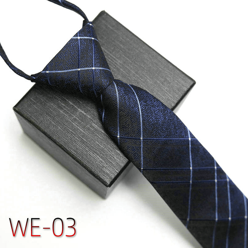 Men's striped polyester silk tie, view 3 - MRSLM
