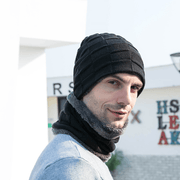 men's knit hat and scarf set, view 6 - MRSLM