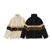 men's leopard print lamb wool coat - MRSLM