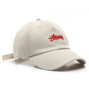 Letter embroidery cotton twill peaked cap, view 3 - MRSLM