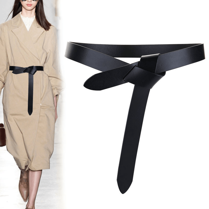 Unisex knotted cowhide leather belt - MRSLM