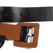 Fringed snakeskin pattern belt, view 3 - MRSLM