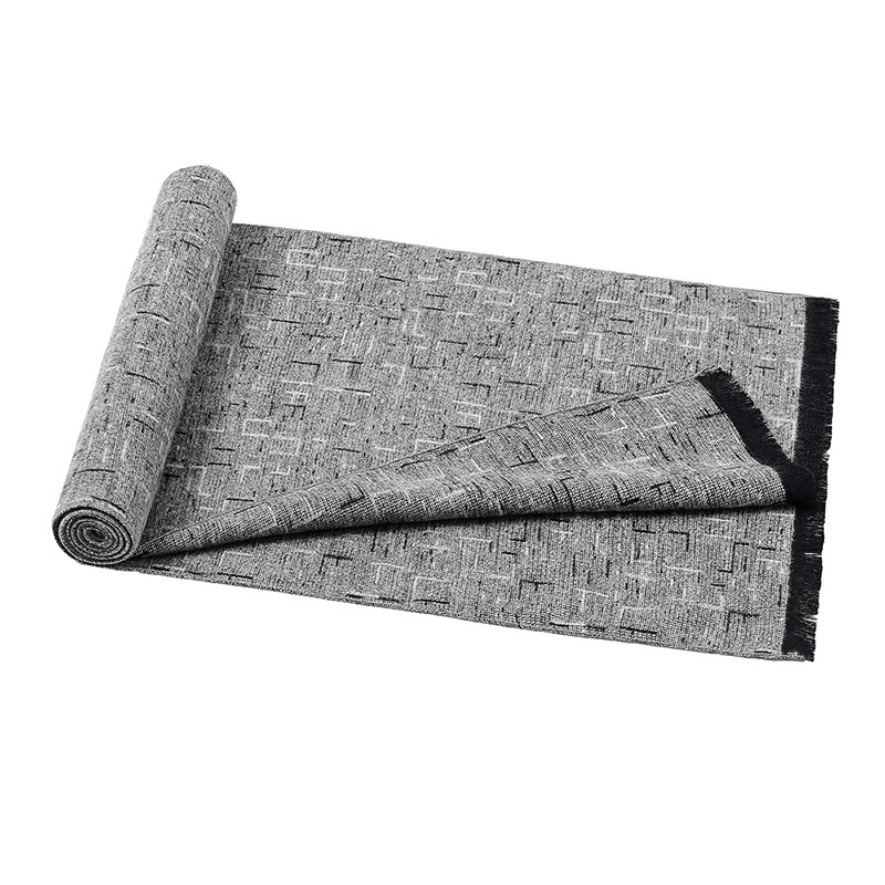 men's winter jacquard scarf, view 8 - MRSLM