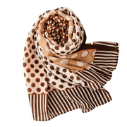 retro small dot dual-use scarf, view 4 - MRSLM