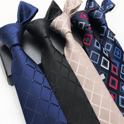 jacquard check tie, view 4 - MRSLM