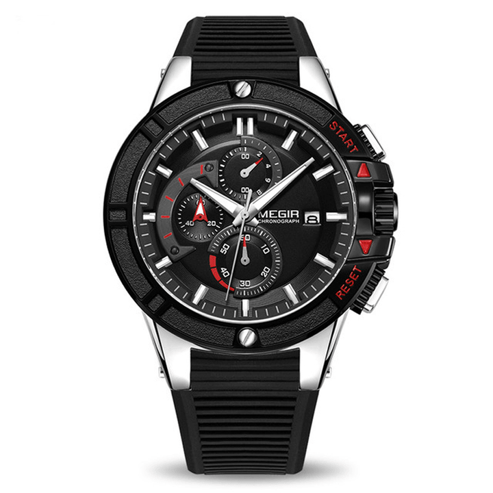 MEGIR 2095 Fashion Men Watch Chronograph Waterproof Luminous Display Sport Quartz Watch - MRSLM