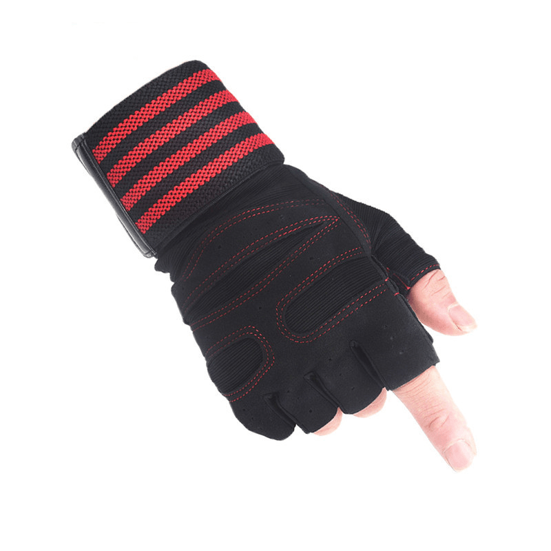 Half-finger compression gym gloves, view 2 - MRSLM