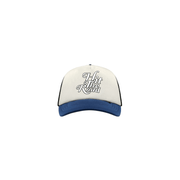 Blue and white retro cotton cap, view 4 - MRSLM