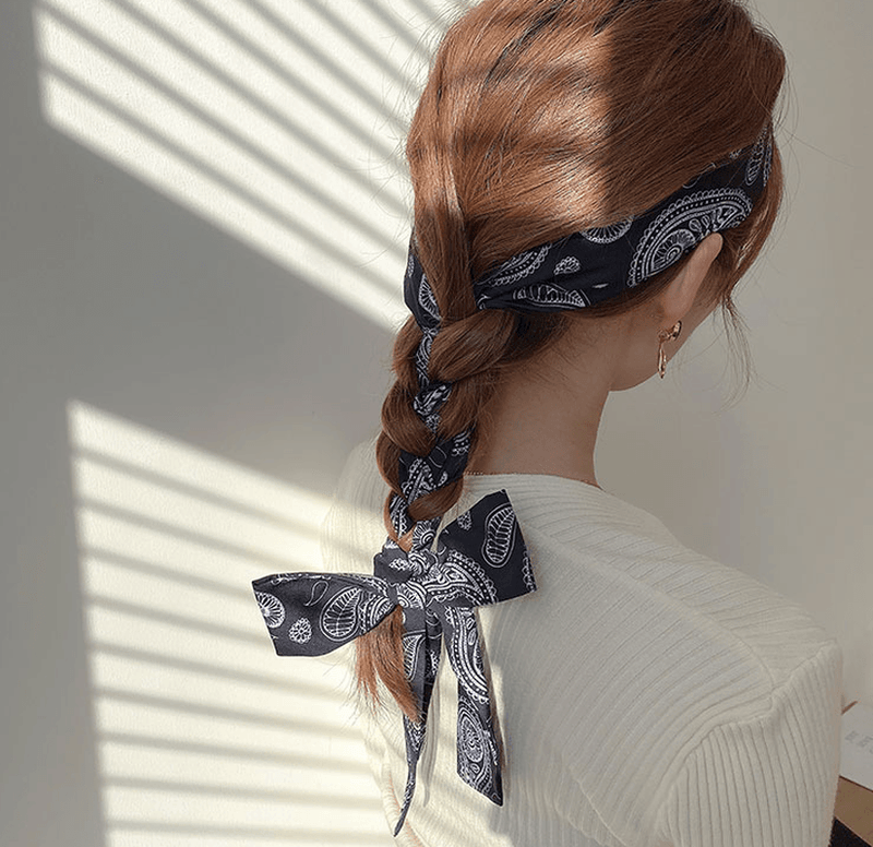 plaid hair band, view 5 - MRSLM