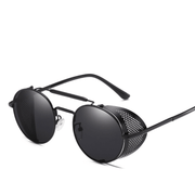 Round retro steampunk sunglasses, view 5 - MRSLM