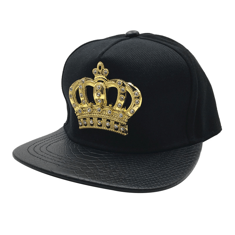 Fashion Creative Crown PU Leather Baseball Cap - MRSLM