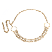 Women's multilayer rhinestone waist chain, view 2 - MRSLM