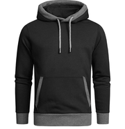 Solid Color plus Fleece Hooded Sweater Loose Men'S Clothing - MRSLM