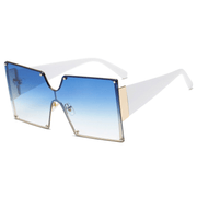 women's big frame rimless sunglasses, view 6 - MRSLM