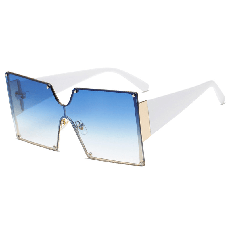 women's big frame rimless sunglasses, view 6 - MRSLM