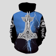 Men'S Loose Printed Pullover Hoodie - MRSLM