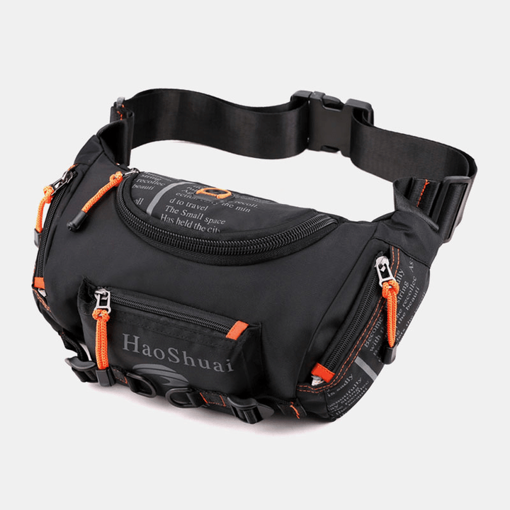 Men Waterproof Outdoor Headphone Plug Crossbody Bag Chest Bag Sling Bag - MRSLM