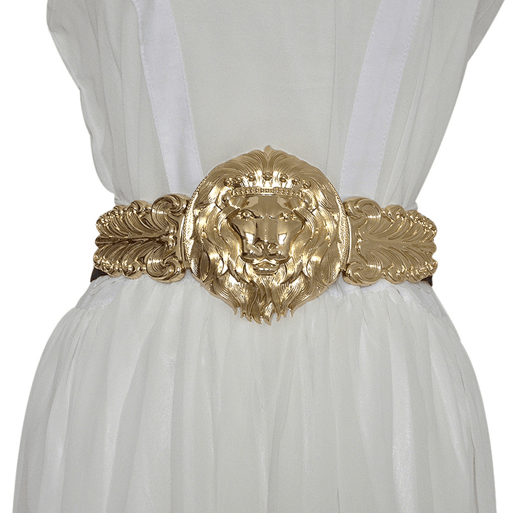 Ladies Metal Gold Lion Head Girdle - MRSLM