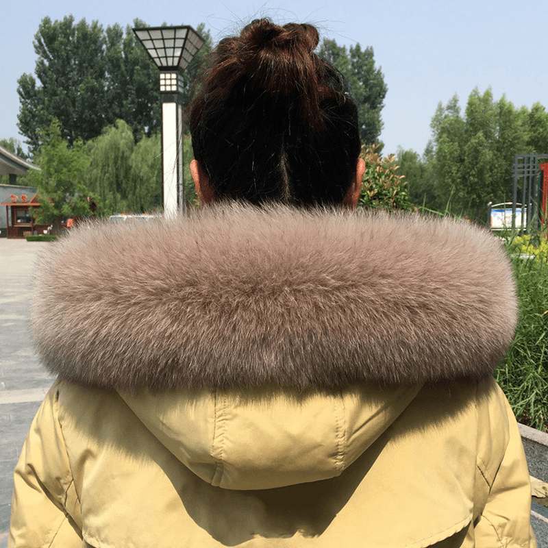 fox fur collar scarf, view 14 - MRSLM