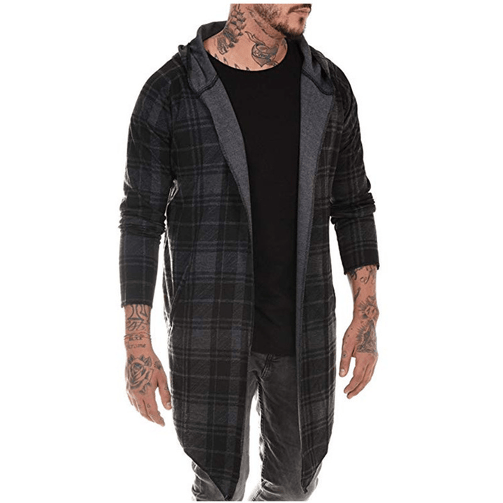 Men'S Casual Plaid Color Matching Men'S Casual Sweater - MRSLM