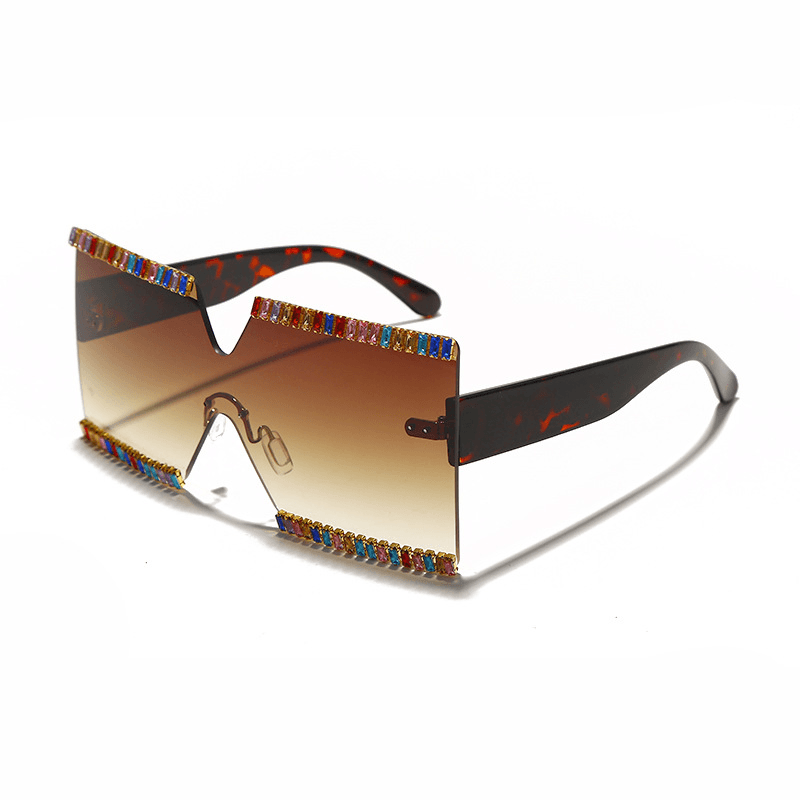 large frame rhinestone sunglasses, view 14 - MRSLM