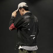 mens loose denim tooling jacket, view 5 - MRSLM