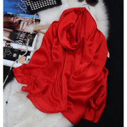 pure color satin scarf for travel and beach, view 4 - MRSLM