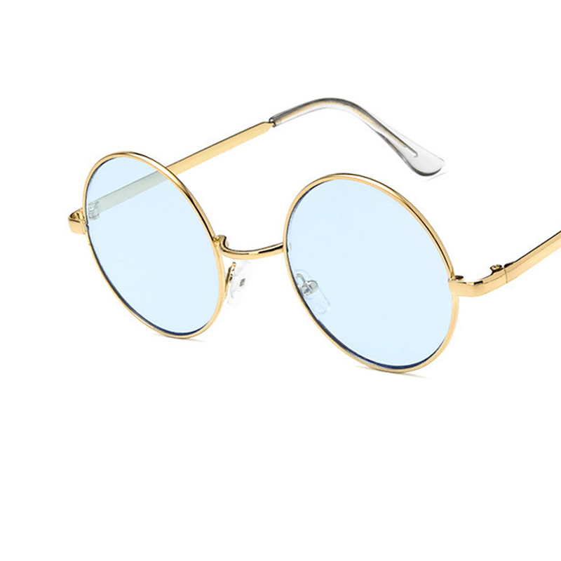 round frame retro metal sunglasses, view 6 - MRSLM