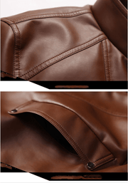 Men's casual PU leather jacket, view 4 - MRSLM