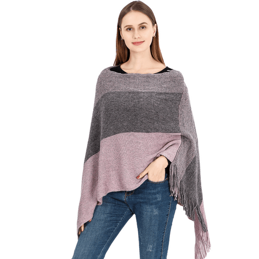 Knitted tassel shawl cape - MRSLM