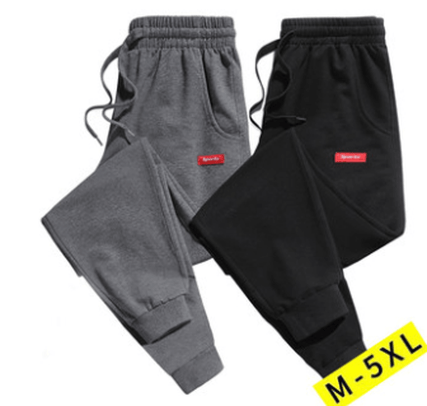 Pants Men'S Spring and Autumn Men'S Sports Pants Loose-Closed Feettrousers Tidesummertie-Foot Leisure Pure Cotton Trousers - MRSLM