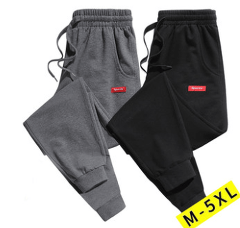 Men's Spring and Autumn Sports Pants Loose Tie-Foot Pure Cotton Trousers