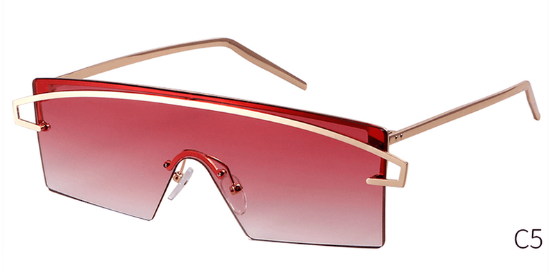 Large frame ocean lens sunglasses, view 3 - MRSLM