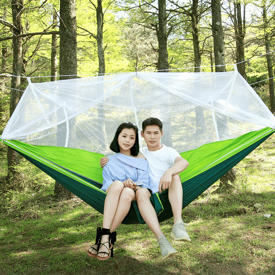 Camping Hammock Mosquito Net Double People Hanging Bed Travel Beach Hiking Swing Chair - MRSLM