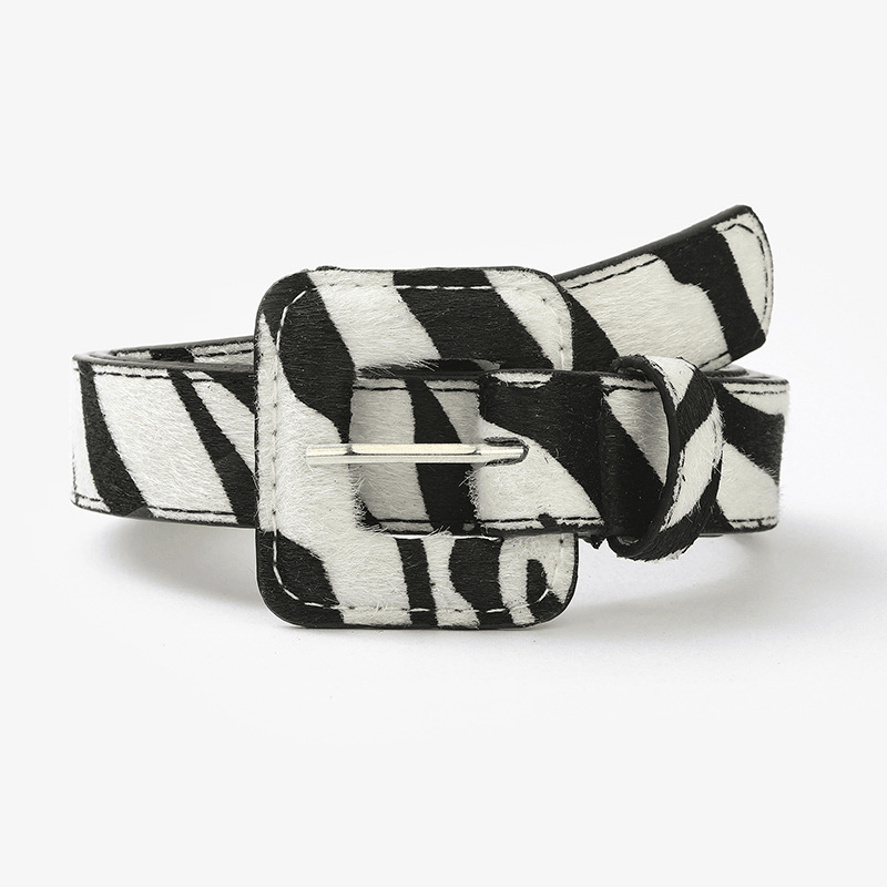 Women's animal print belt with pin buckle, view 7 - MRSLM