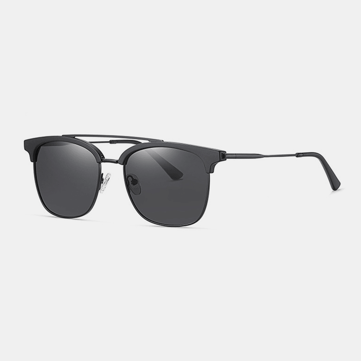 Men Super Light Oval Metal Full Frame Polarized UV Protection Sunglasses - MRSLM